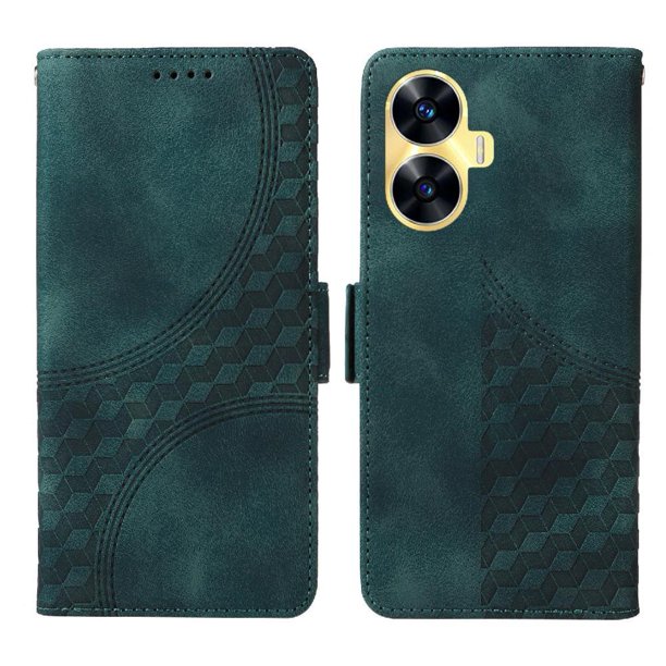 Funda GANGXUN para Realme C55 con diseño acolchado elegante, cuero PU, protección total y ajuste preciso