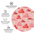 thumbnail image 3 of Yiaed Cute Mushroom1 Print Leather Coasters for Drinks - Cup Coasters Coffee Table Kitchen Table Bar, Home & Office Gifts Handmade Drink Coasters-Round Shape, 3 of 6