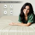 thumbnail image 6 of 100% Bamboo RV Short Queen Sheet Set - Ultra Soft, Breathable & Cooling, Ideal for Hot Sleepers, 16" Deep Pocket, Hotel Luxury Bedding (Ivory), 6 of 8