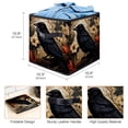 thumbnail image 3 of Crow Foldable Storage Containers with Handle, 10.8"x10.5"x10.6", Large Capacity Toy Storage Box, 3 of 6