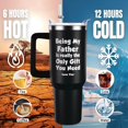 thumbnail image 6 of Gifts for Father From Daughter/Son/Kids,40 oz Tumbler With Handle Lid and Straw, Father''s Day/Birthday/Christmas Gifts For Dad/Father/Step Dad,Best Father Travel Mug Coffee Cup(Flag), 6 of 6