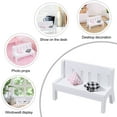thumbnail image 5 of NUTEDOM Mini Wooden Garden Bench Double Seat with Cushions - Outdoor Patio Home Decor Furniture, 5 of 7