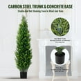 thumbnail image 4 of KFFKFF Artificial Cedar Topiary Tree, 60-inch Tall (Set of 2), with Additional Leaves & Pot, Faux Evergreen Pine Cypress Trees for Indoor and Outdoor Decoration, UV Resistant Greenery, 4 of 9