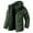 Olive Green, variant on Mens Military Jacket Hooded Zipper Parka Coats Thick Fleece Lined Stand Collar Heavy Coats Windproof Warm Winter Coats Blue