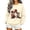Beige, variant on Women Cute Ghost Pumpkin Rose Graphic Crewneck Sweatshirt Halloween Pullover Top for Holiday