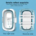 thumbnail image 6 of 103cm/40.6 Inch Portable Folding Bathtub, Small Foldable Tub with Ergonomic Seat & Massage Roller, Large Collapsible Tub, Freestanding Surround Collapsible Tub, Effortless Foldable Bathtub-Purple, 6 of 10