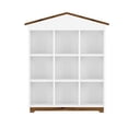 thumbnail image 4 of House-shaped Storage Shelf With 9 Compartments, 3-layer In White + Brown, And Modern For Home Organization 9 Rack, Brown , Organizing Your, 4 of 6