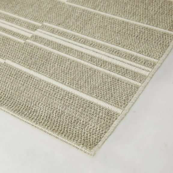 Balta Tamara Stripe Indoor/Outdoor Area Rug Beige/Ivory 5'3" x 7' 5' x 8'