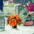 thumbnail image 3 of Autumn Cemetery Potted Flowers, Artificial Fall Arrangement For Memorials & Gravesite Decor, Fade-Resistant Outdoor Artificial Flowers For Headstones, 3 of 4