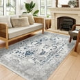 thumbnail image 3 of Grey Abstract Area Rugs for Living Room Washable Rugs Boho Moroccan Area Rug Soft Neutral Geometric Bohemian Carpet Distressed Indoor Rug for Bedroom Dining Room Office Foldable Nonslip Rug, 3 of 9