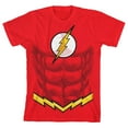 thumbnail image 2 of The Flash Lightning Bolt Youth Red Graphic Tee-Small, 2 of 7