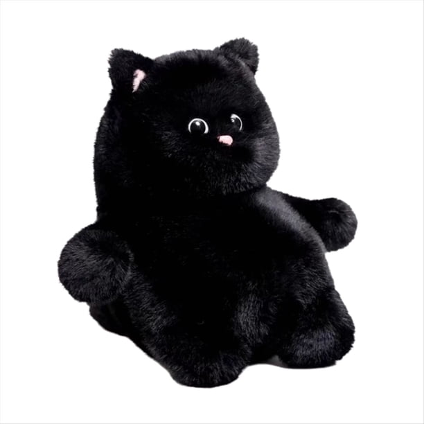 Grande Juguete de Peluche Gatito Super Suave Calmante Dormir Muñeca Animal para Niños Regalo Cumpleaños Negro