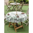 thumbnail image 4 of Outdoor Tablecloth with Umbrella Hole for Patio/Picnic/Party/Camping, Sage Green Spring Floral Waterproof Table Cloth Round Cover Washable, Watercolor Elegant Pastoral Flowers (Dia 54"), 4 of 8