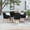 Black, variant on vidaXL 3 Piece Patio Dining Set with Cushions Black, 3099517