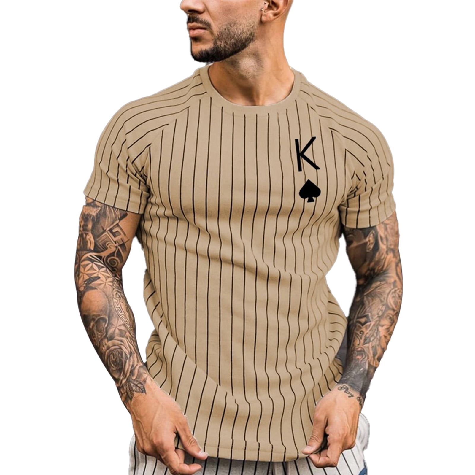 xiaobai Men T-shirt Short Sleeve Spade 