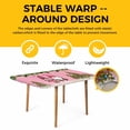 thumbnail image 4 of Pink Gnomes Christmas Table Cloths for 4 Foot Rectangle Tables, Xmas Tree Balls Snowflake Patio Waterproof Elastic Fitted Tablecloths, Washable Rectangular Table Cover for Camping, 4 of 8