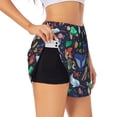 thumbnail image 2 of Disketp The Underwater World Print Women's Shorts Workout Shorts for Athletic Gym Running Shorts with Phone Pockets, 2 of 8