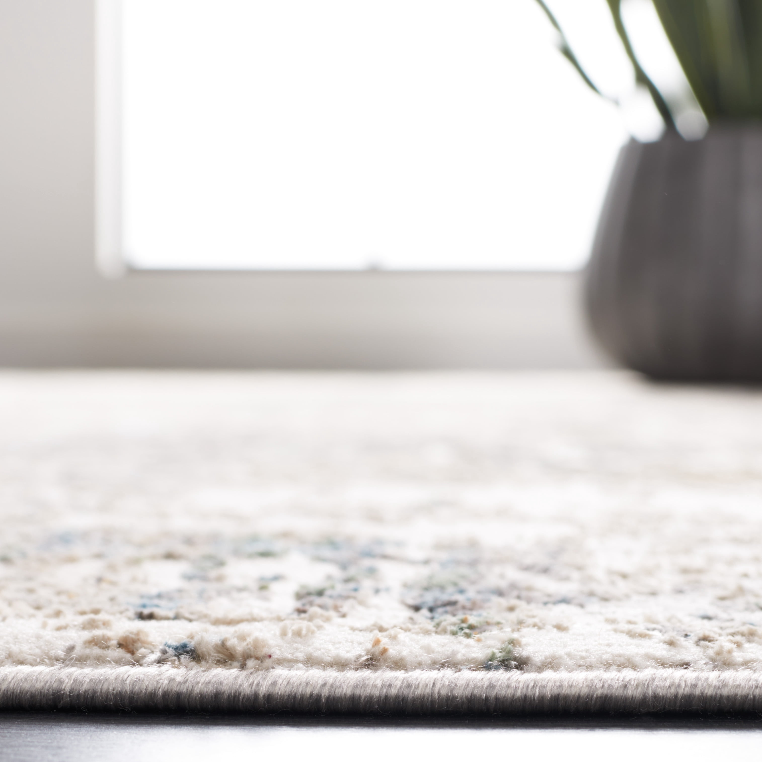 SAFAVIEH Bel Air Faith Abstract Area Rug, Gray/Blue, 5'5" x 7'7"