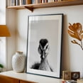 thumbnail image 5 of Baby Duck - Photography Black and White Wildlife Animal Portrait Minimalist Nature Black Framed Wall Art Print 20 x 30 inches, 5 of 8