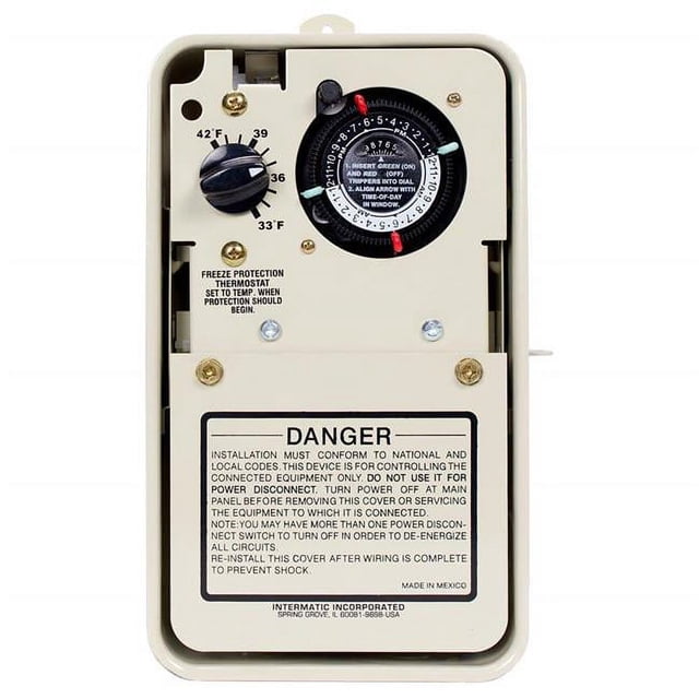 Intermatic USD PF1102T 240V Rainproof Timer with Thermostat