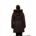 thumbnail image 2 of Harve Bernard Anorak Coat Women's Size L Black w/Detachable Fake Fur Hood --E2--, 2 of 2