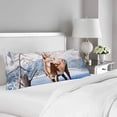 thumbnail image 2 of ABPHOTO Cute Deer Tree Winter Forest Plant Animal Body Pillow Covers Case Protector 20x60 inch, 2 of 2