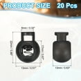 thumbnail image 2 of Uxcell Plastic Cord Locks, Single Hole Toggle Stopper Round Ball Shaped Adjustable Cord Stops Fastener Black, 2 of 6