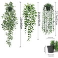 thumbnail image 2 of Eucalipto y enredadera de mandala, plantas colgantes artificiales con texturas detalladas para la decoración de la habitación del hogar, decoración multiusos fácil de cuidar ideal para espacios, 2 of 6