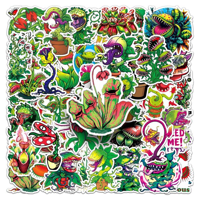 Juego de pegatinas Green Plant, 50 unidades, calcomanías de vinilo impermeables