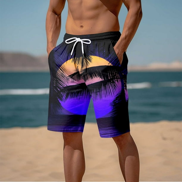 Pantalones Cortos de Playa Para Hombre, Pantalones Cortos Casuales