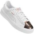 thumbnail image 5 of Puma Basket Platform Metallic Women's Shoes White/Rose Gold 366169-03, 5 of 5