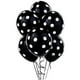 thumbnail image 1 of 100 globos de látex de 12 pulgadas, globos de lunares negros para decoración de globos de boda con globos de cumpleaños (negro), 1 of 4