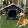 thumbnail image 3 of Outdoor Waterproof Cat House Kitty Shelter Stray Cat Nest Rainproof with Removable Cushion and Roof Pet House Small Dog Kennel for Winter 35cmx33cmx30cm, 3 of 7
