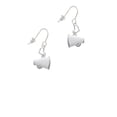 thumbnail image 2 of Silvertone Small White Megaphone Heart French Earrings, 2 of 4