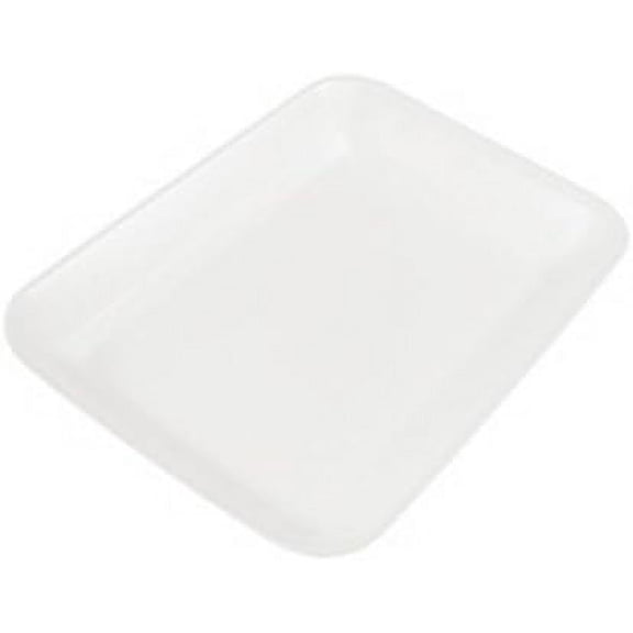 CKF 2W, 2 White Foam Meat Trays, Disposable Standard Supermarket Meat Poultry Frozen Food Trays, 125-Piece Bundle