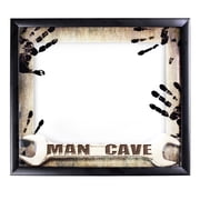 American Art Decor Man Cave Framed Printed Accent Mirror for Man Cave, Bar, Garage (13 H x 15 L)