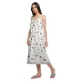 thumbnail image 5 of Moomaya WoMen's Printed Spaghetti Strap Nightdress Knee Length Sleepwear Gown, 5 of 6