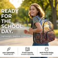 thumbnail image 6 of DISNIMO Kids School Backpack for Teen Girls Horse Flower Printed 17 Inch Large Bookbag with Adjustable Strap for Primary Middle Students Lightweight Portable Bookbag, Girls Back to School Supplies, 6 of 7
