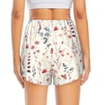 thumbnail image 2 of Lsque Wildflower Watercolor 3 Printed Women's Running Shorts with Liner Pockets,Elastic Quick Dry Workout Athletic Gym Yoga Shorts,Womens High Waist Shorts-X-Large, 2 of 9