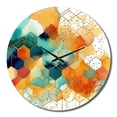 thumbnail image 2 of Designart "Chromatic Hexa Mirage I" Abstract Shapes Oversized Wall Clock, 2 of 6