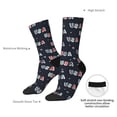thumbnail image 4 of KLL USA Print Cool Socks Men's Women's Crew Socks Funny Crazy Novelty Stockings, 4 of 6