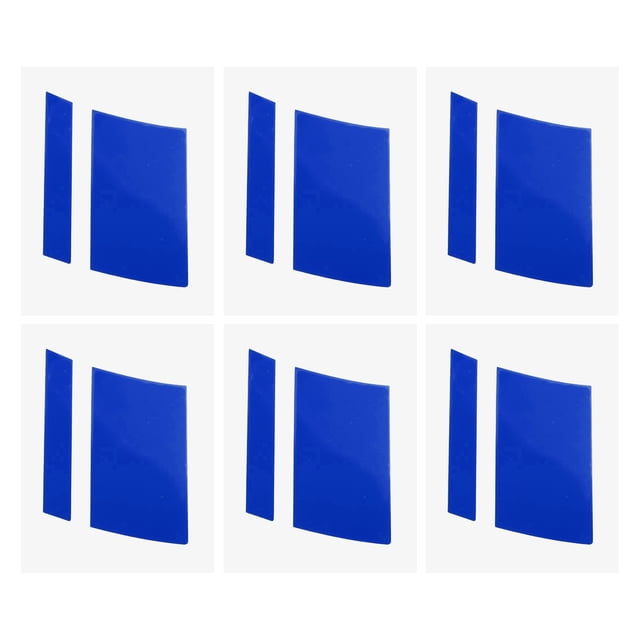 Ofertas Únicas 6 Pcs Calcomanías Cuadradas para Llantas de Automóvil 18-21 Pulgadas Azul PET