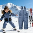 thumbnail image 2 of Insulated Winter Snowsuit For Girls Ski Bib Overalls With Jacket Outdoor Cold Weather Play Set, 2 of 5