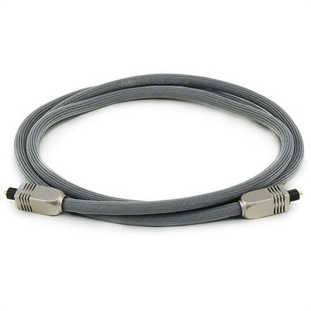 UPC: 0844660027645 | Monoprice Premium S/PDIF (Toslink) Digital Optical Audio Cable – Silver – 6 Feet | Heavy Duty Mesh Jacket  Metal Connector Heads  For Play Station  Xbox one  Home theater & More