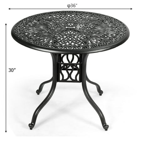 Ul Li Convenient To Clean And Maintain With Waterproof Surface Suitable For Patio Poolside Backyard Other Places Simply Assembly Is Required Clear Instructions Canada Ul Li Convenient To Clean And Maintain, 36 Round Patio Table