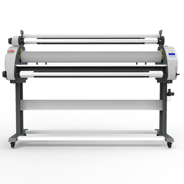 INTBUYING 63In Full-Auto Pneumatic Low Temperature Cold Laminating Machine with Semi-Auto Remove Film System 110V (Excluding air compressor)