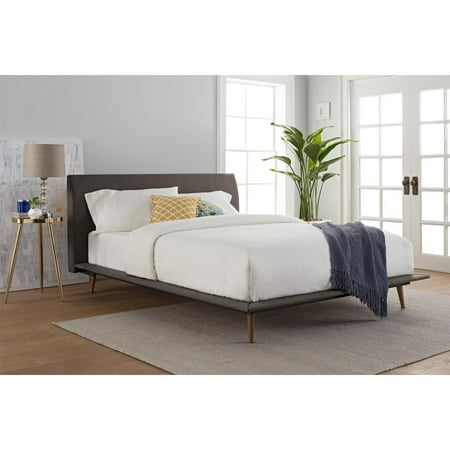Ash Modern Bed - Better Homes and Gardens Flynn Mid Century Modern Queen Platform Bed, Multiple Colors