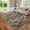 Blue/Brown, variant on 5x7 Vintage Washable Area Rug for Living Room, Non-Slip, Stain-Resistant, Low Pile Carpet for Bedroom, Dining Room, Blue & Brown, Indoor, Large.