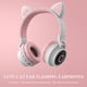 thumbnail image 3 of Auriculares con orejas de gato brillantes y luces de respiración de 7 colores, plegables, 3 of 8