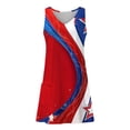 thumbnail image 4 of Women's Casual Summer Dress Sleeveless V Neck Loose Beach Swimsuit Cover Up Patriotic Flag Print with Pockets Womens Casual Trendy Midi Dresses, 4 of 4